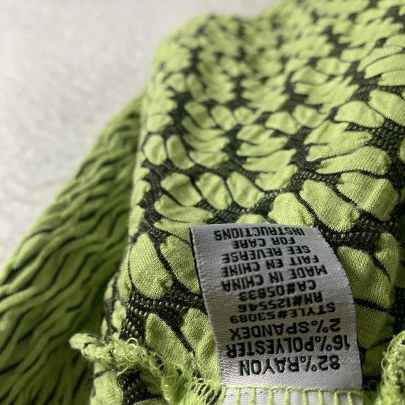 Habit Fit & Flare Dress Women's Small Green Printed Stretch Sleeveless 7669 - Picture 5 of 7